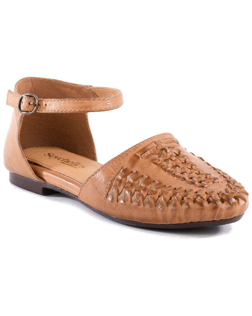 Seychelles Crimson Leather Flat