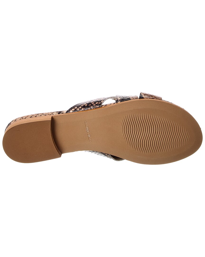 M By Bruno Magli Andria Leather Flat Sandal
