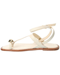 Schutz Elysa Leather Flat Sandal