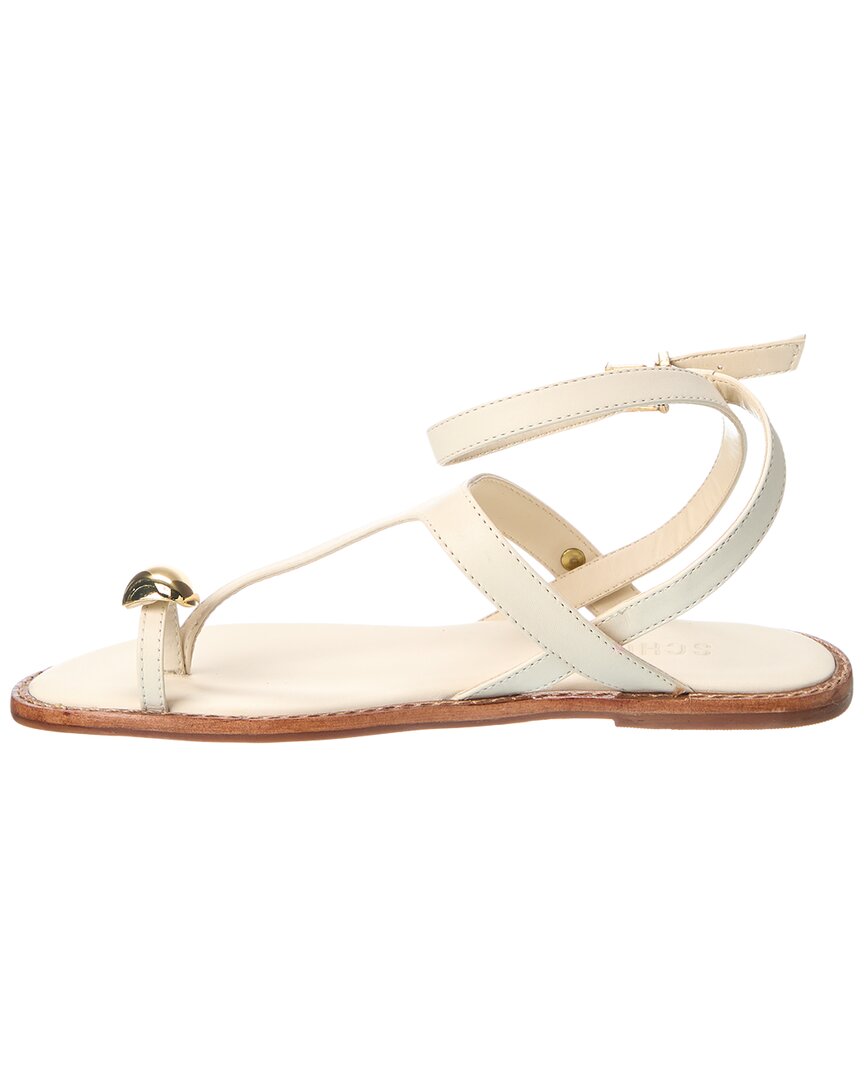 Schutz Elysa Leather Flat Sandal