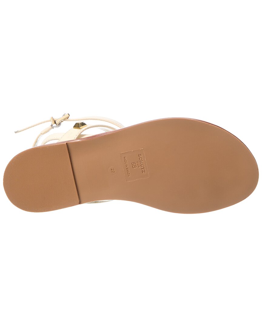 Schutz Elysa Leather Flat Sandal
