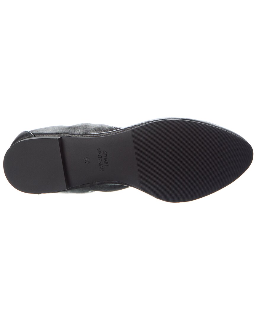 Stuart Weitzman Gabby Scrunch Rivet Leather Flat