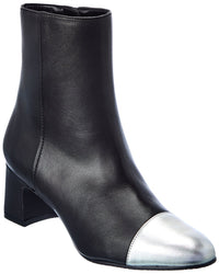Stuart Weitzman Milla 60 Leather Bootie Black