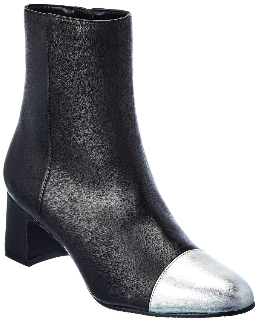 Stuart Weitzman Milla 60 Leather Bootie Black