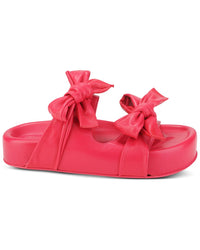 Agl Jane Double R Leather Slide Red