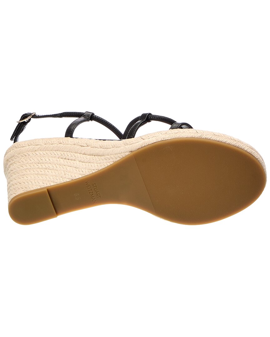 Stuart Weitzman Stuart Weitzman Nilla Espadrille Leather Wedge Sandal