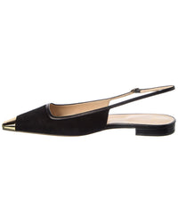 Alexandre Birman Olivia Suede & Leather Slingback Flat