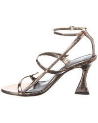 Alexandre Birman Tita Cage 85 Embossed Leather Sandal
