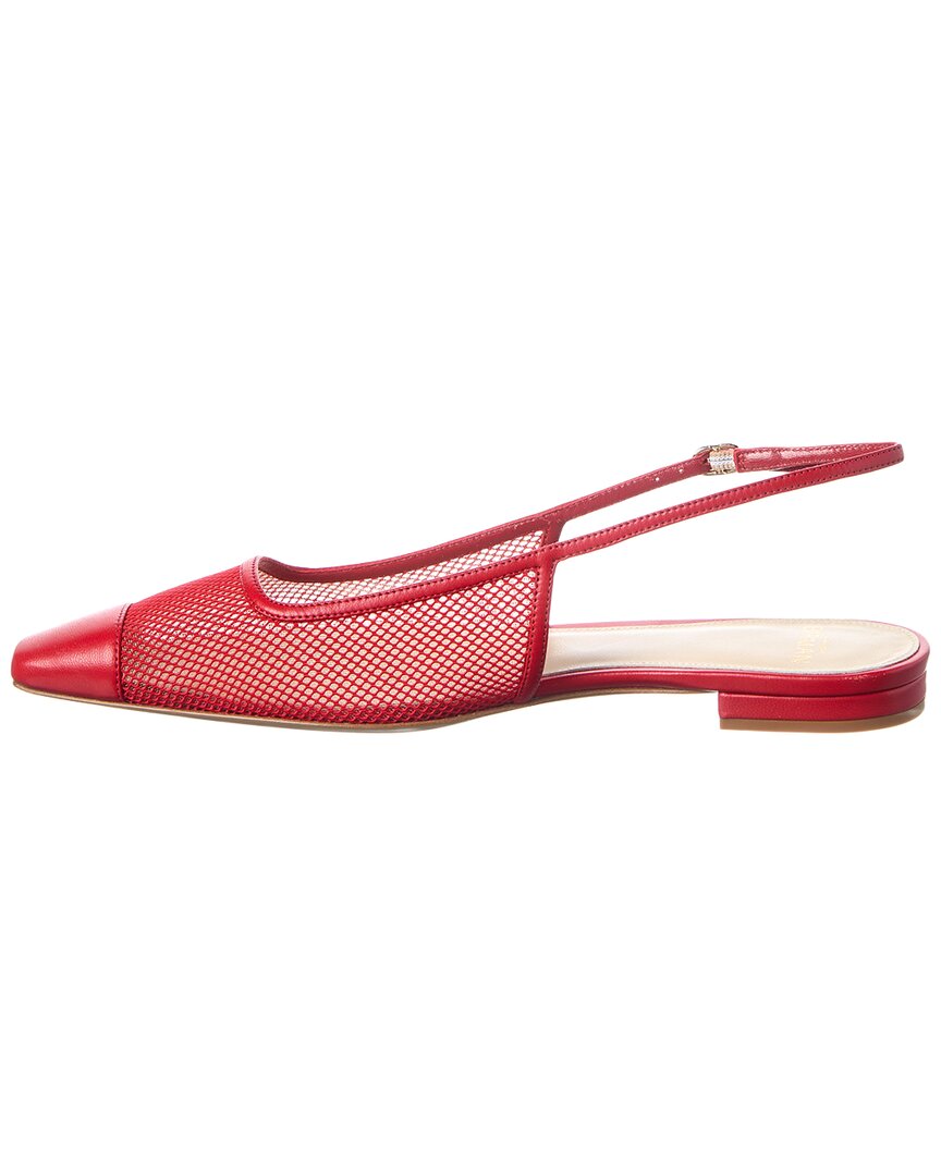 Alexandre Birman Olivia Mesh & Leather Slingback Flat