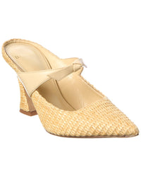 Alexandre Birman Maeve 85 Raffia & Leather Pump