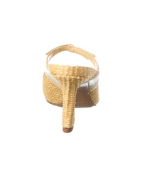 Alexandre Birman Maeve 85 Raffia & Leather Pump