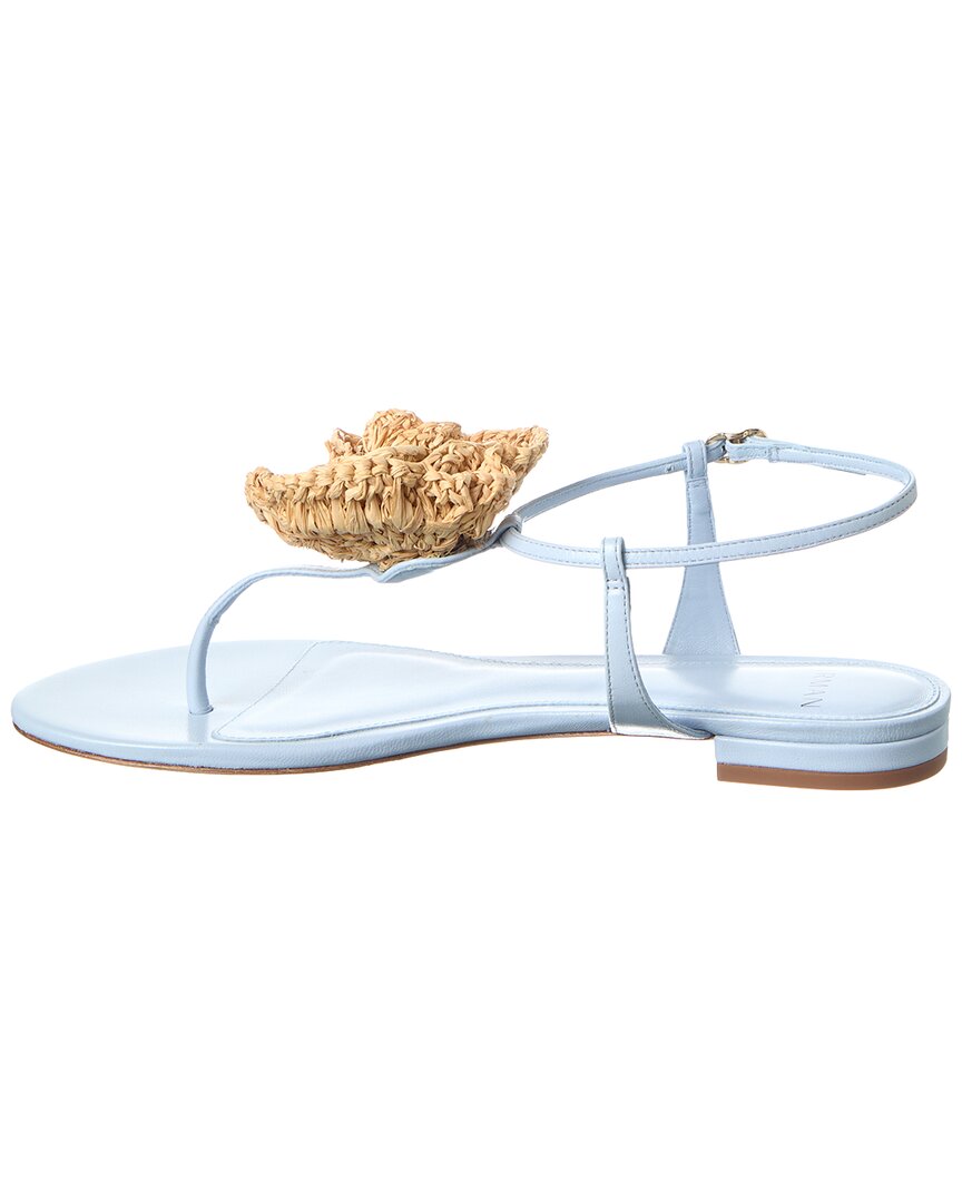 Alexandre Birman Sadie Flower Leather Flat