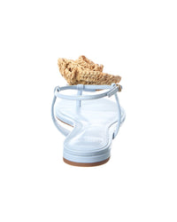 Alexandre Birman Sadie Flower Leather Flat