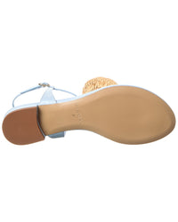 Alexandre Birman Sadie Flower Leather Flat