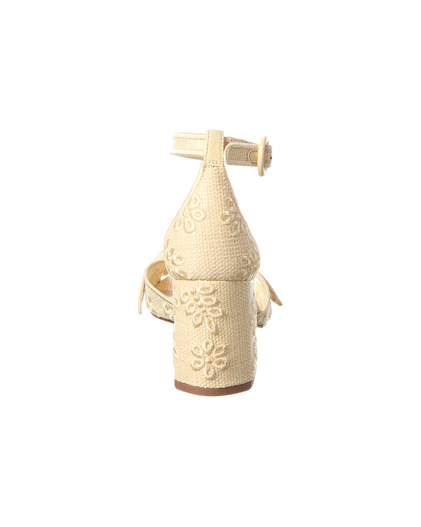 Alexandre Birman Maxi Clarita Embroidery 75 Raffia & Leather Sandal