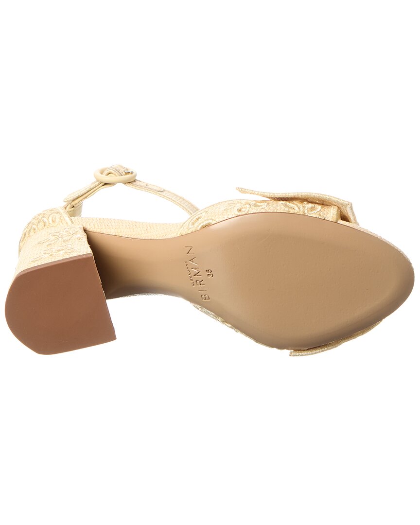 Alexandre Birman Maxi Clarita Embroidery 75 Raffia & Leather Sandal