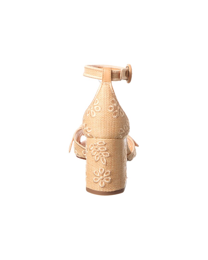 Alexandre Birman Maxi Clarita Embroidery 75 Raffia & Leather Sandal