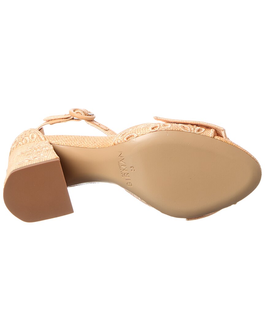 Alexandre Birman Maxi Clarita Embroidery 75 Raffia & Leather Sandal