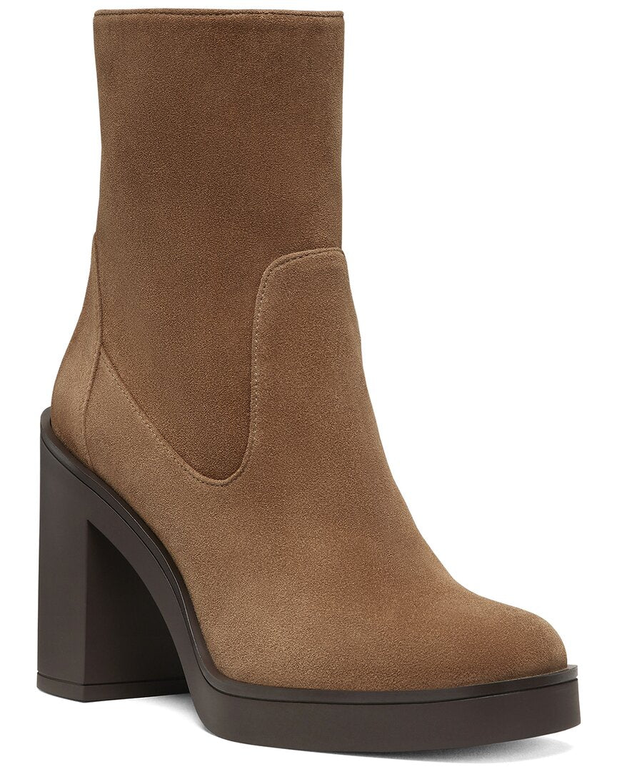 Stuart Weitzman Bethenny 80 Suede Zip Bootie