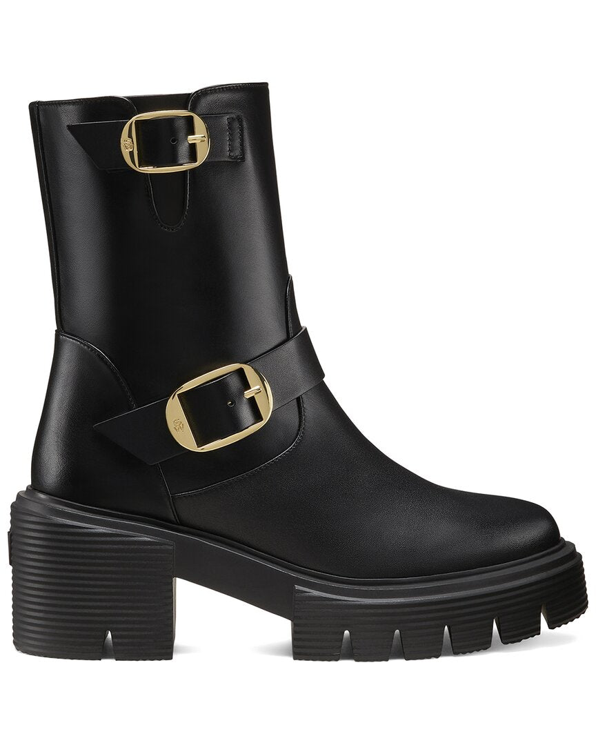 Stuart Weitzman Soho Leather Moto Bootie