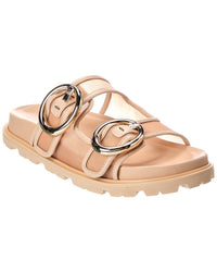 Stuart Weitzman Benni Mesh & Leather Sport Slide