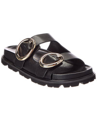 Stuart Weitzman Benni Leather Sport Slide