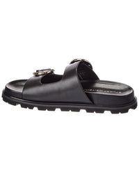 Stuart Weitzman Benni Leather Sport Slide