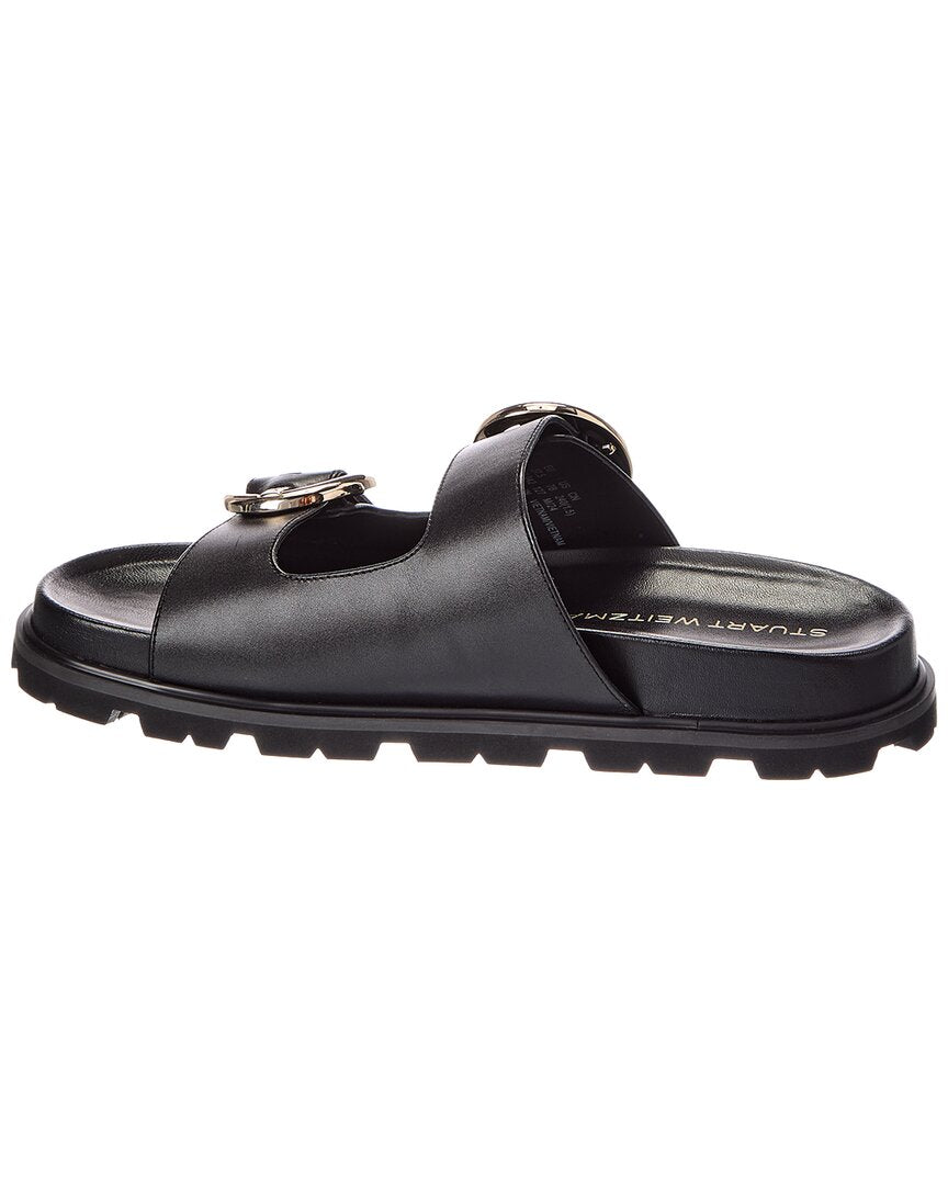 Stuart Weitzman Benni Leather Sport Slide