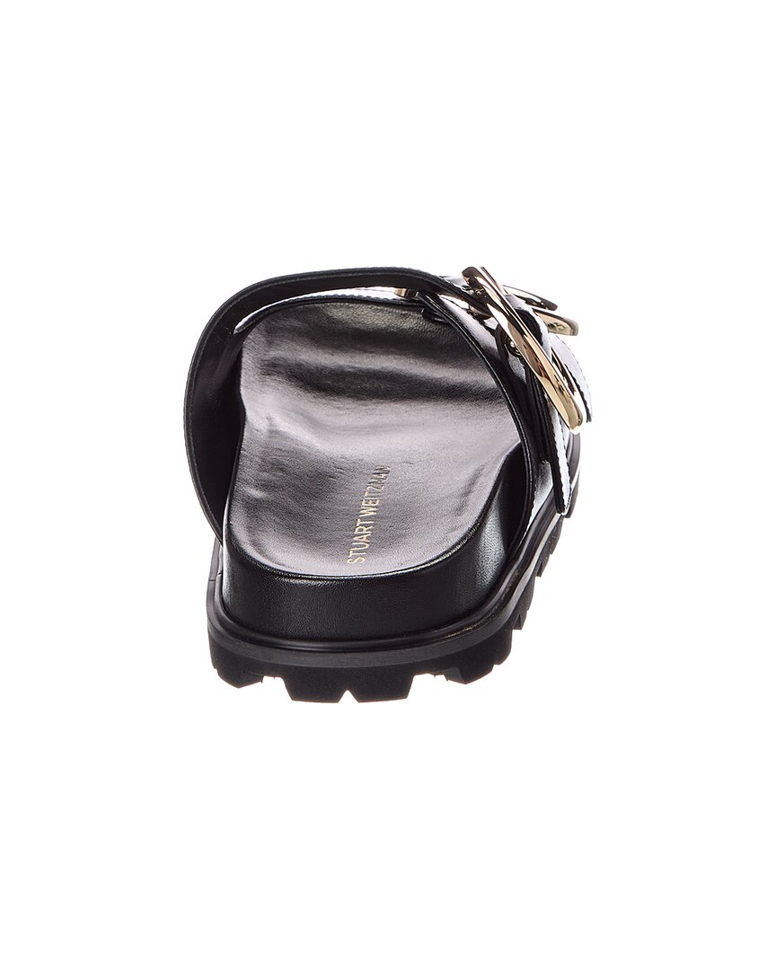 Stuart Weitzman Benni Leather Sport Slide