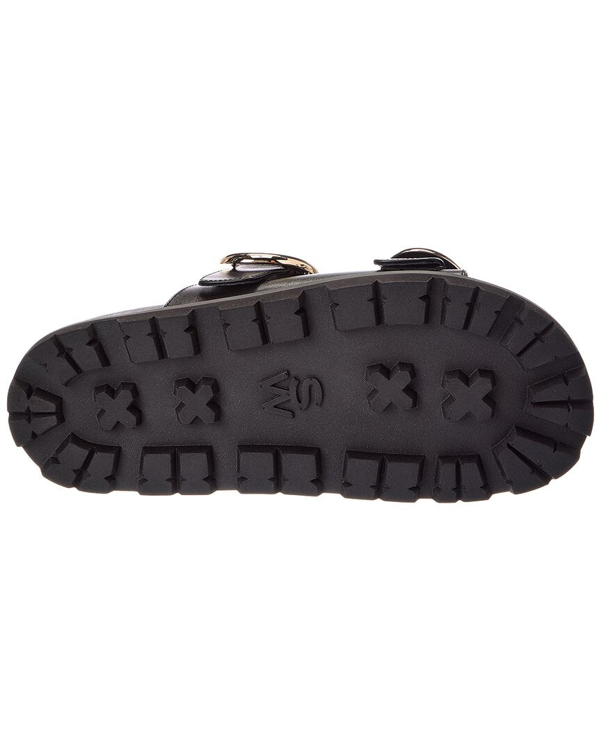 Stuart Weitzman Benni Leather Sport Slide