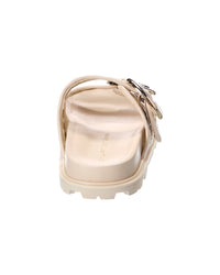 Stuart Weitzman Benni Crochet & Leather Sport Slide