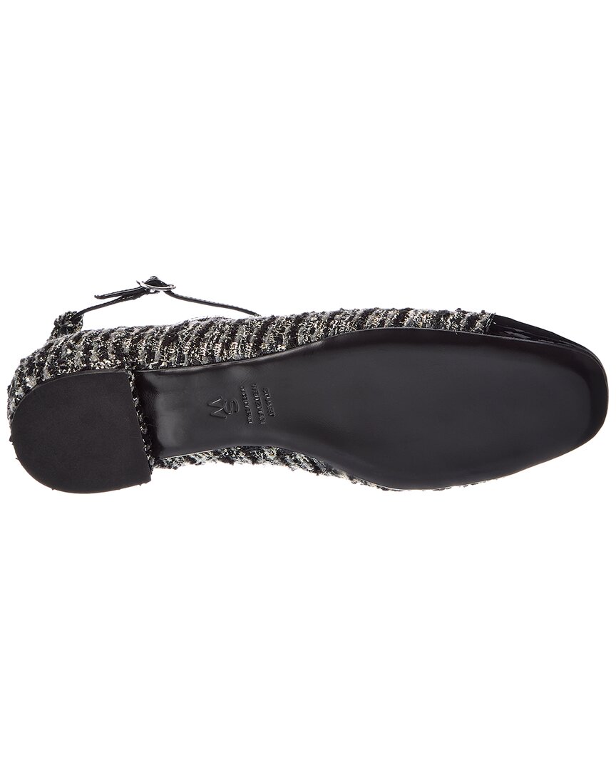 Stuart Weitzman Eden Strap Tweed & Patent Flat