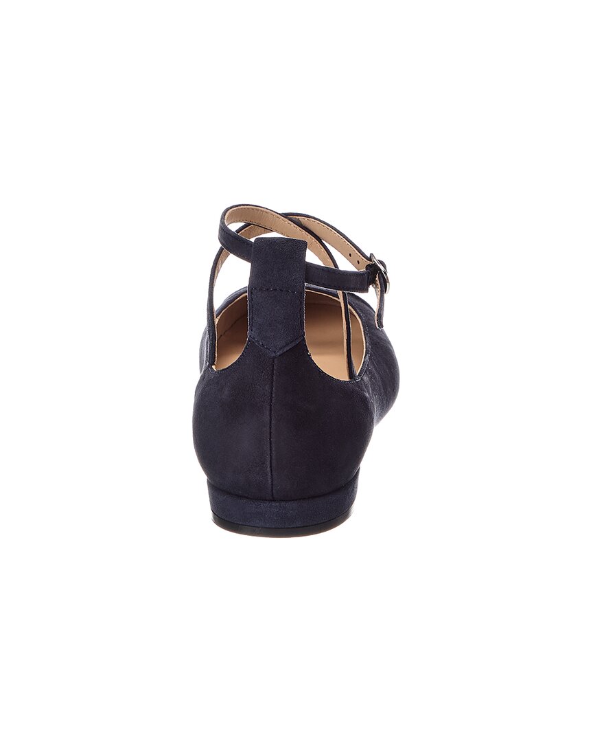 Stuart Weitzman Eden Strap Suede & Leather Flat