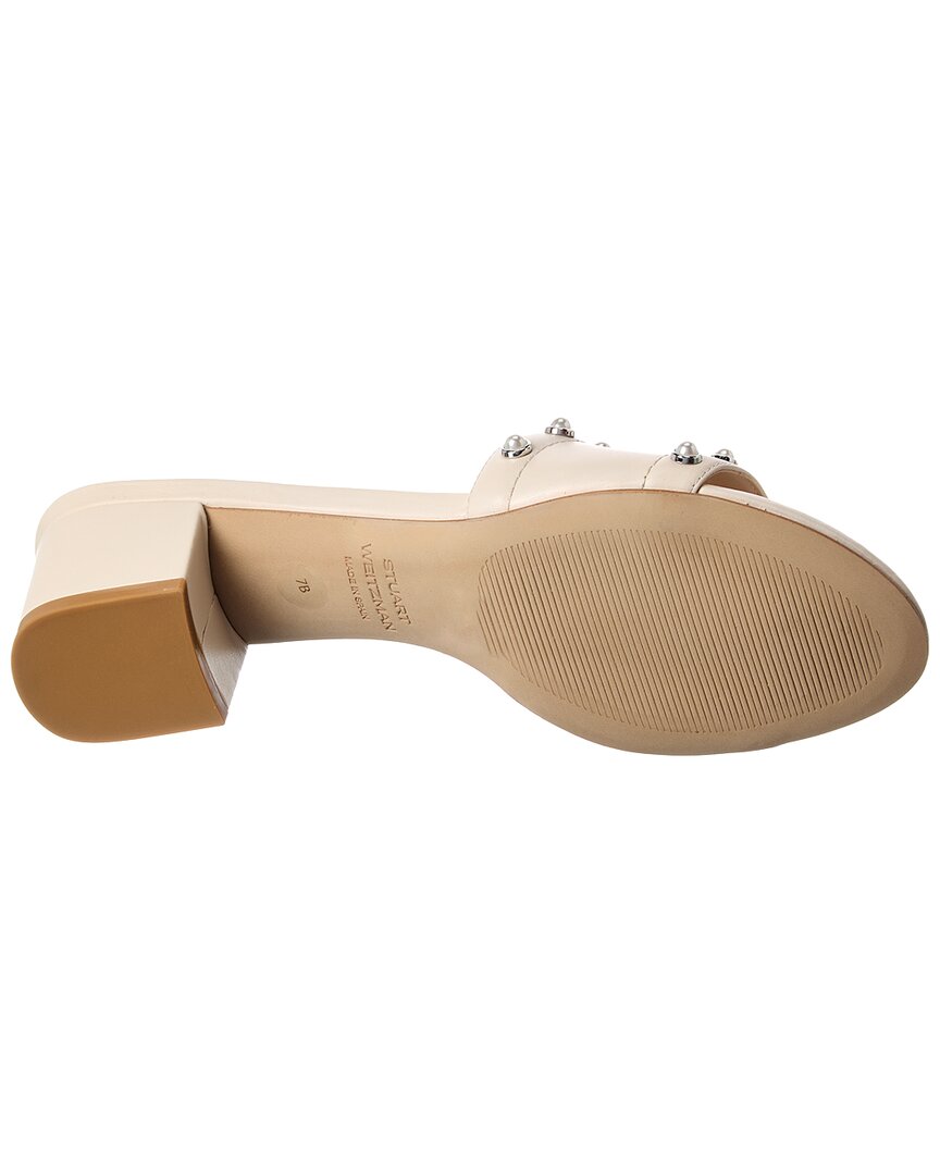 Stuart Weitzman Pearl 50 Slide Leather Sandal