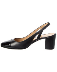 Stuart Weitzman Sleek 50 Leather Slingback Pump