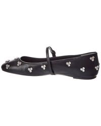 Stuart Weitzman Tammy Leather Mary Jane Ballet Flat