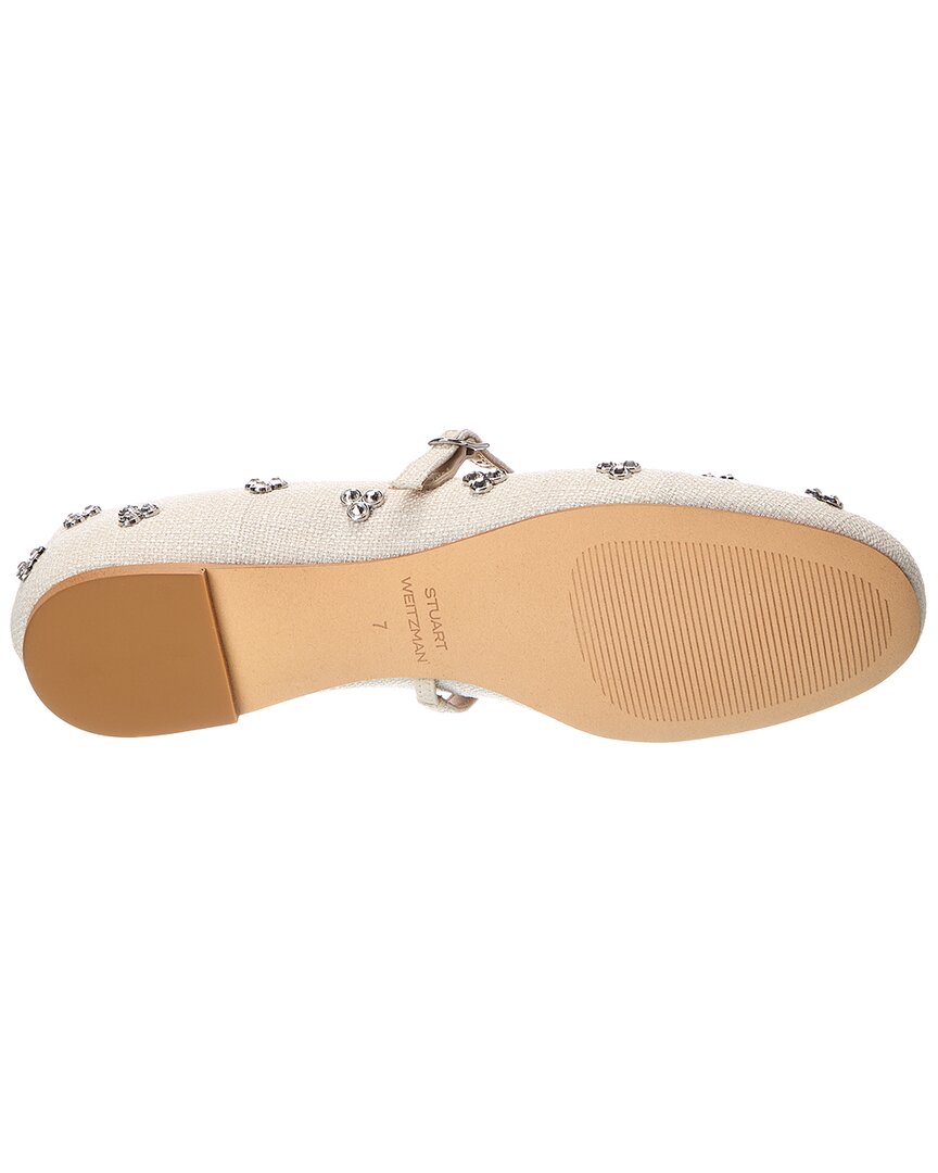 Stuart Weitzman Tammy Linen Mary Jane Ballet Flat