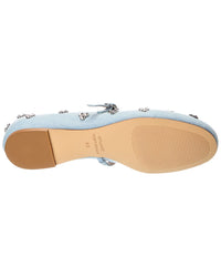 Stuart Weitzman Tammy Denim Mary Jane Ballet Flat