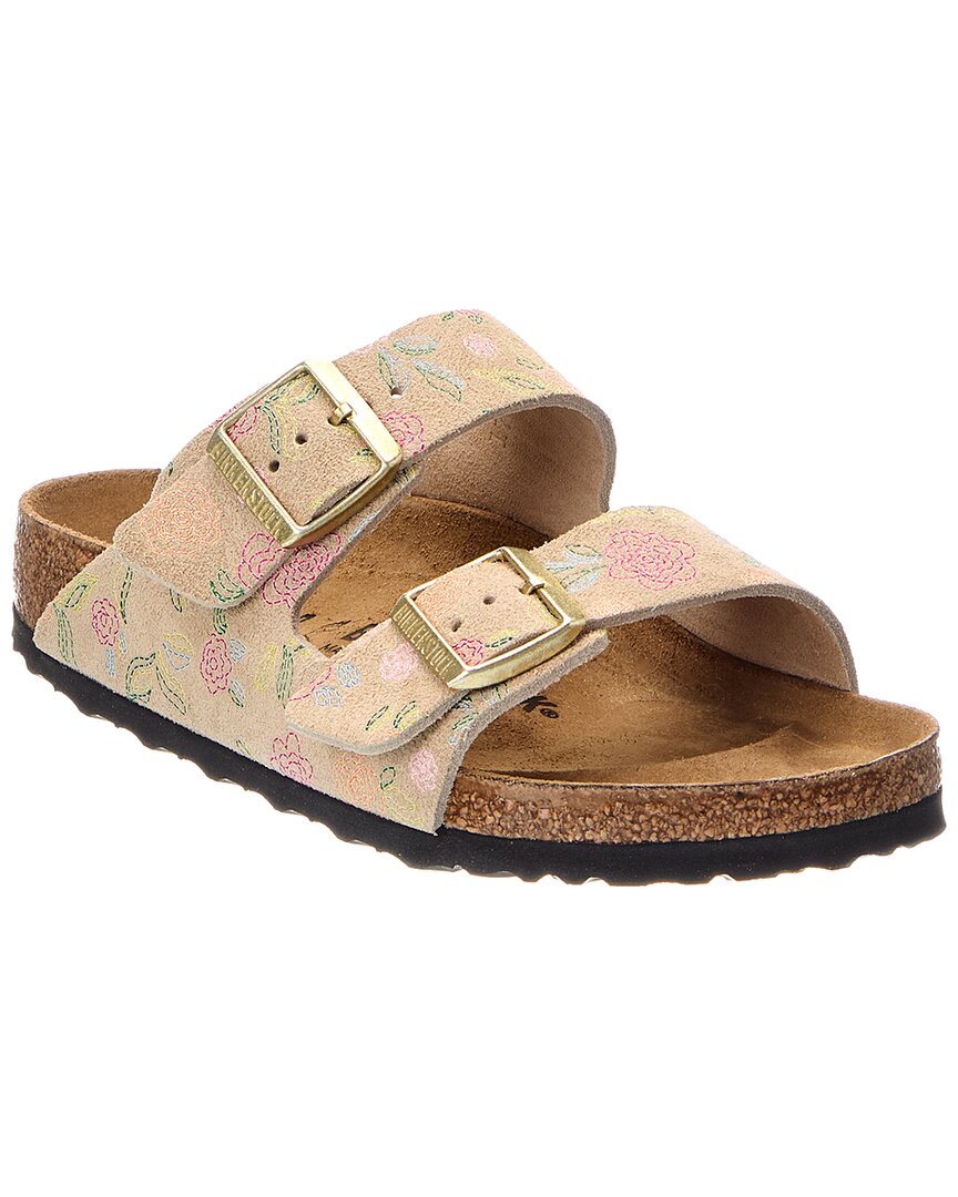 Birkenstock Birkenstock Arizona Flowers Sandcastle Suede Sandal