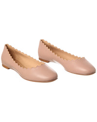Chloé Chloé Lauren Scalloped Leather Ballerina Flat (Authentic Pre-Loved)