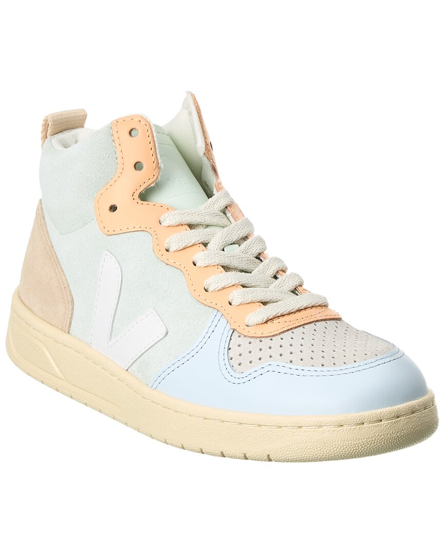 Veja V-15 Leather & Suede Sneaker Blue