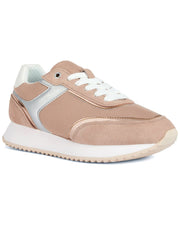 Geox Donna Leather-Trim Sneaker