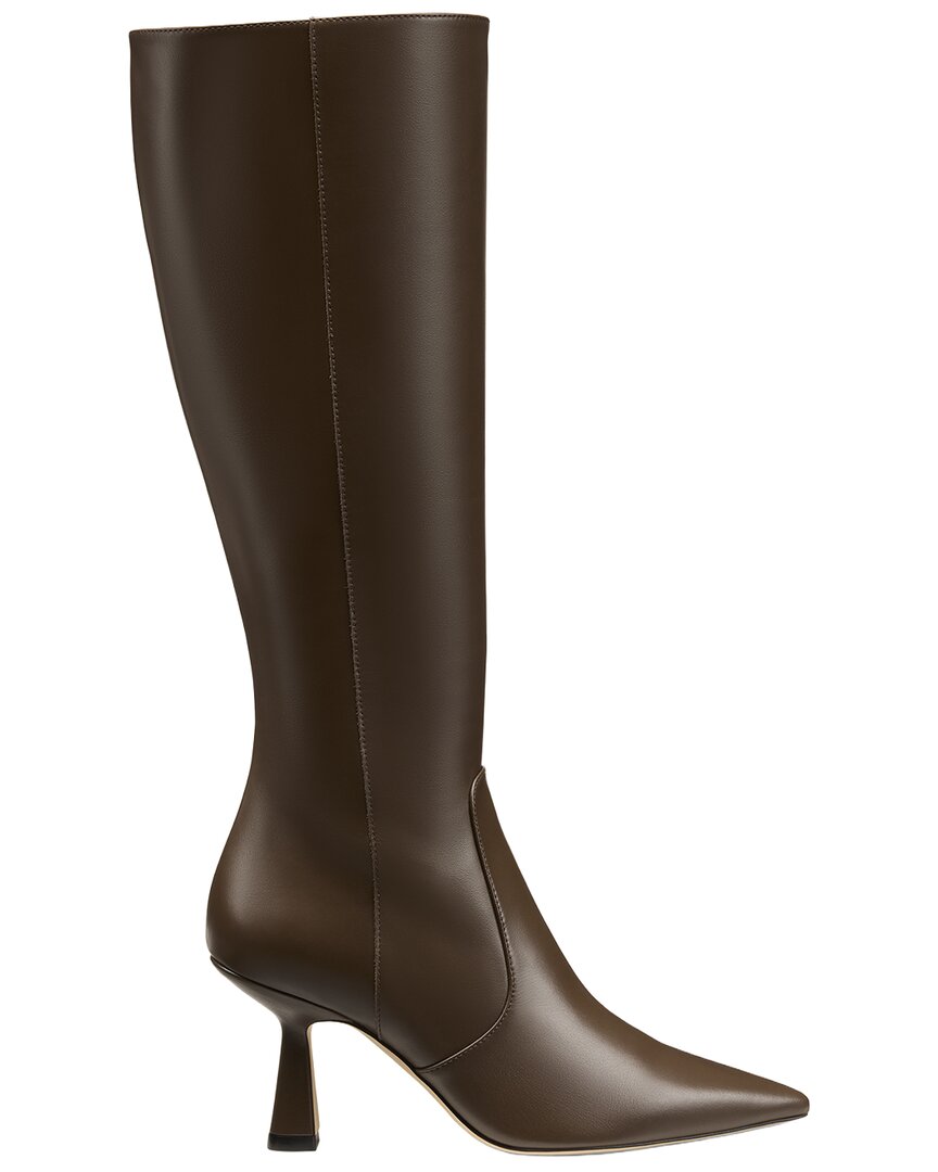 Stuart Weitzman Stuart Weitzman Stuart Supersculpt Zip Leather Boot 75