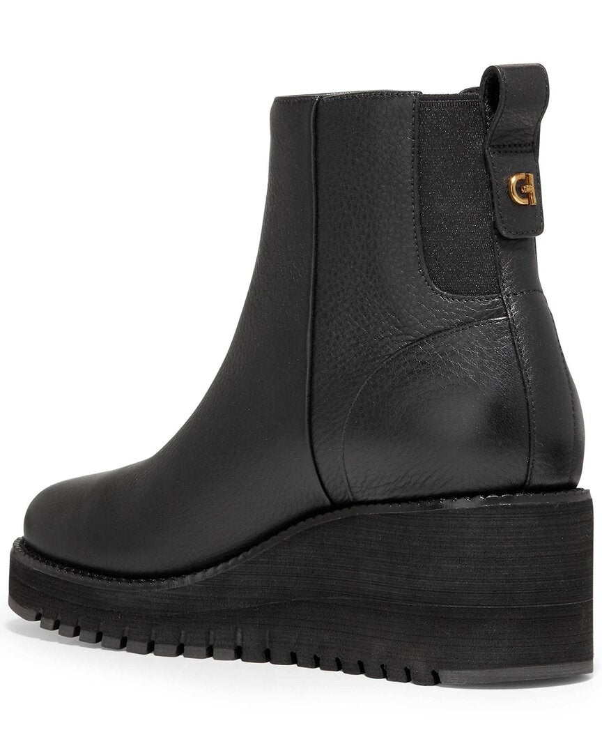 Cole Haan Zerogrand Waterproof City Leather Wedge Bootie