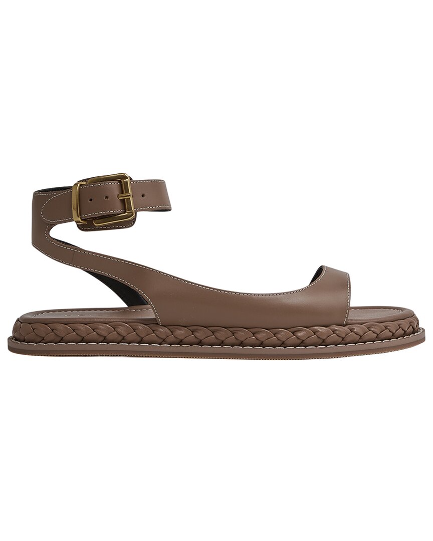 Reiss Reiss Gabi Plait Leather Flat Sandal