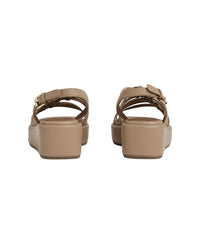 Reiss Lana Knot Strappy Leather Flatform
