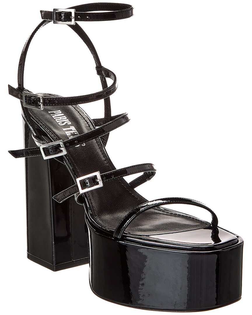 Paris Texas Jessica Patent Platform Sandal Black