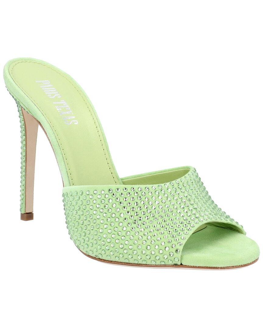 Paris Texas Holly Stiletto Leather Mule Green