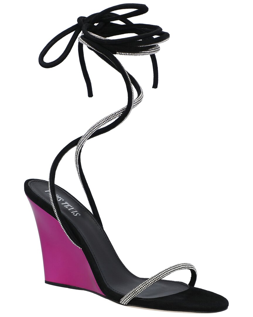 Paris Texas Willow Leather Sandal Black