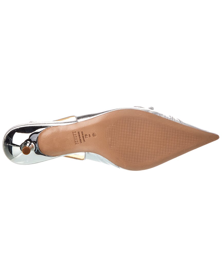 Schutz Zane Metallic Leather Sandal